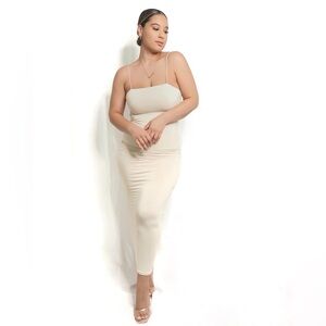 Elegant Cream Maxi Dress